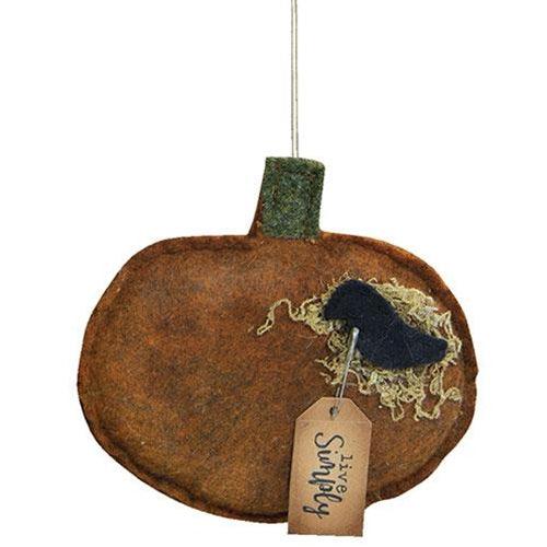 Live Simply Pumpkin Ornament - The Fox Decor
