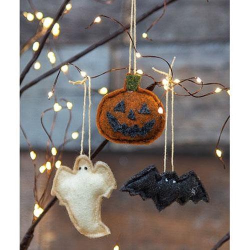 3 Set Felt Halloween Ornaments