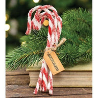 6 Set Sparkle Chenille Candy Canes - The Fox Decor