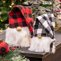 Red Buffalo Check Cap Gnome - The Fox Decor