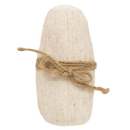 Small Ivory Egg With Jute Bow - The Fox Decor