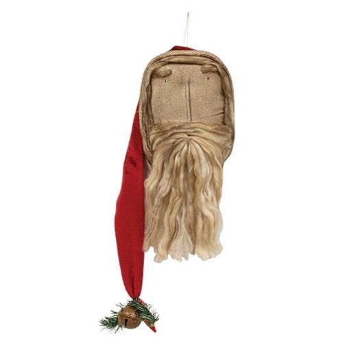 Primitive Hanging Father Christmas Head
