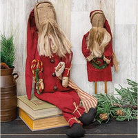 Father Christmas Doll With Candy Canes & Stocking - The Fox Decor