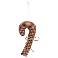 3 Set Primitive Fabric Candy Cane Ornaments - The Fox Decor