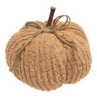 Dusty Orange Chenille Pumpkin 6 - The Fox Decor