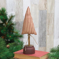 Thumbnail for Red Stripe Ticking Christmas Tree on Base 11