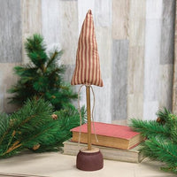 Thumbnail for Red Ticking Stripe Christmas Tree on Base 16