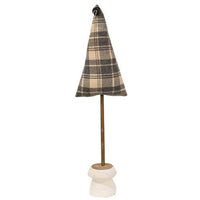Gray Plaid Fabric Tree 20 - The Fox Decor