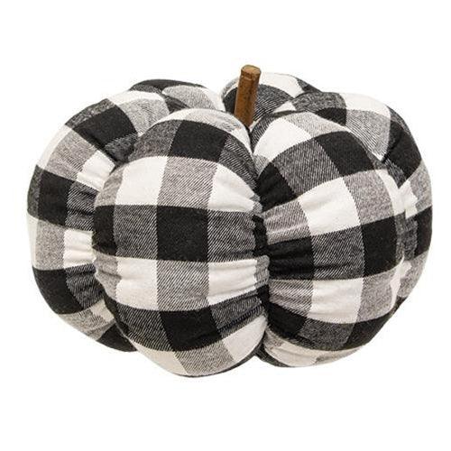 Black & White Buffalo Check Stuffed Pumpkin 8 - The Fox Decor