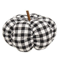 Thumbnail for Black & White Buffalo Check Stuffed Felt Pumpkin 65 - The Fox Decor