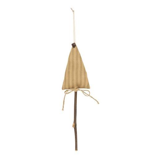 Christmas Stripe Fabric Tree Pick Ornaments 3 Asst - The Fox Decor