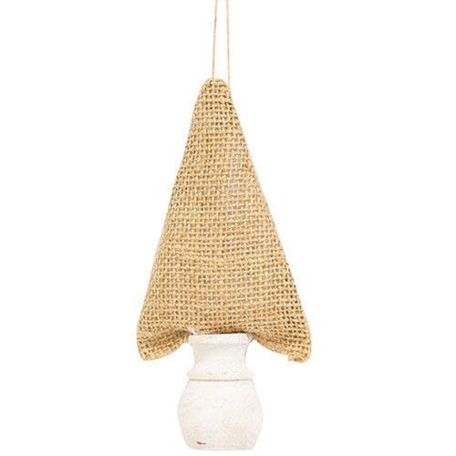 Burlap Christmas Tree Ornament 6