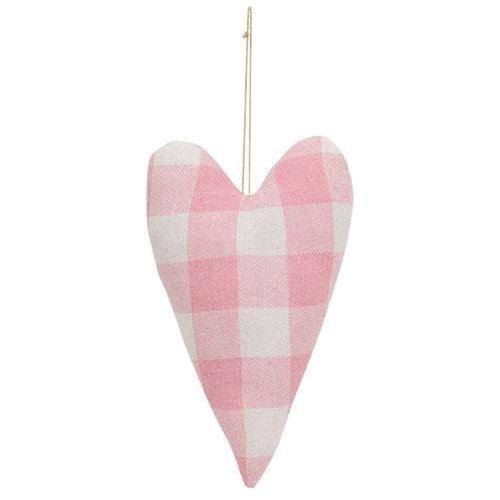 2 Set Buffalo Check Heart Pillow Ornaments - The Fox Decor