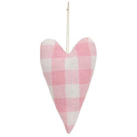2 Set Buffalo Check Heart Pillow Ornaments - The Fox Decor