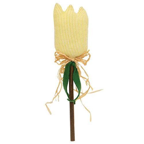 Yellow Stripe Tulip Stake