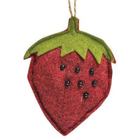 Thumbnail for Mini Beaded Felt Strawberry Ornament - The Fox Decor
