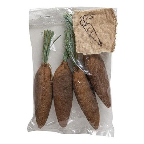 4 Set Mini Primitive Fabric Carrots - The Fox Decor