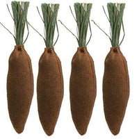 4 Set Mini Primitive Fabric Carrots - The Fox Decor
