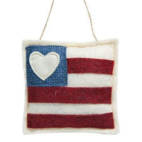USA Flag Pillow Ornament - The Fox Decor