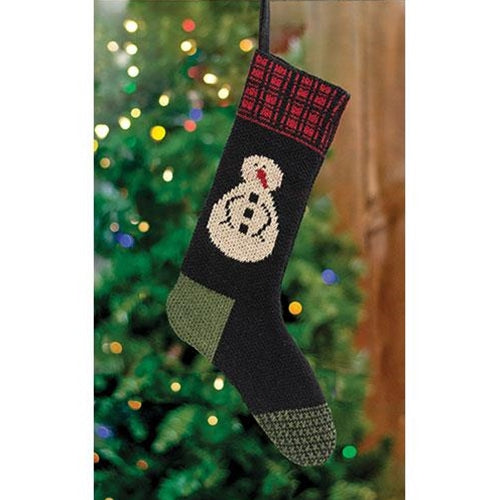 Knit Snowman Stocking