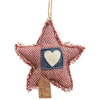 Striped Fringe Olde Glory Star Ornament - The Fox Decor