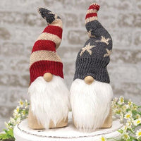 Americana Gnome w Flag Knit Hat 2 Asstd - The Fox Decor
