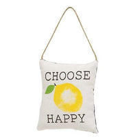 Choose Happy Lemon Pillow Ornament - The Fox Decor