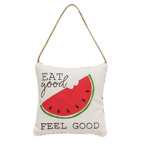 Eat Good Feel Good Pillow Ornament
