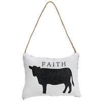 Faith Cow Pillow Ornament - The Fox Decor