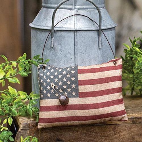 Primitive Flag Pillow Ornament - The Fox Decor