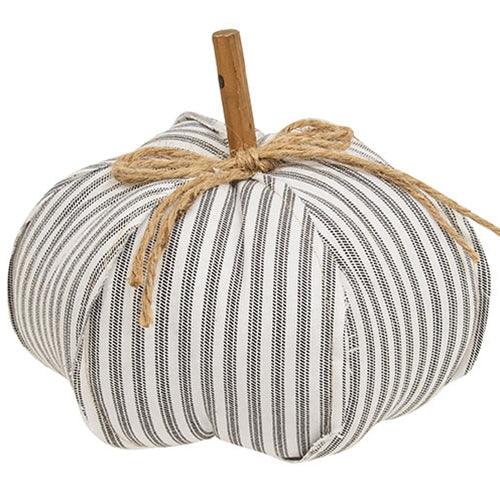 Ticking Stripe Stuffed Pumpkin 8 - The Fox Decor