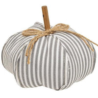 Ticking Stripe Stuffed Pumpkin 8 - The Fox Decor