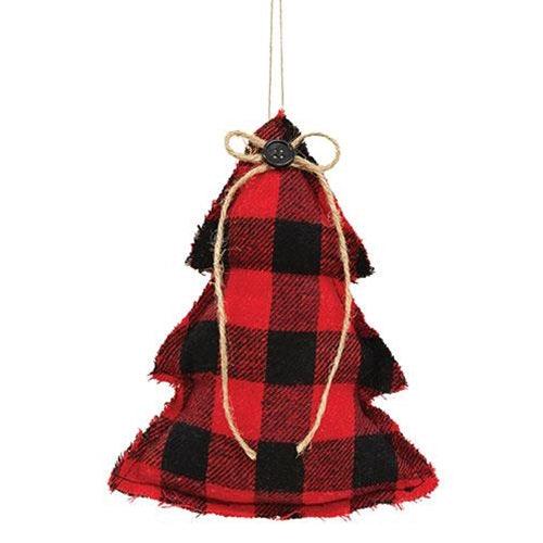 Red & Black Check Stuffed Tree Ornament - The Fox Decor