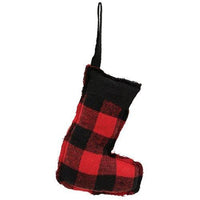 Thumbnail for Red & Black Check Stuffed Stocking Ornament - The Fox Decor
