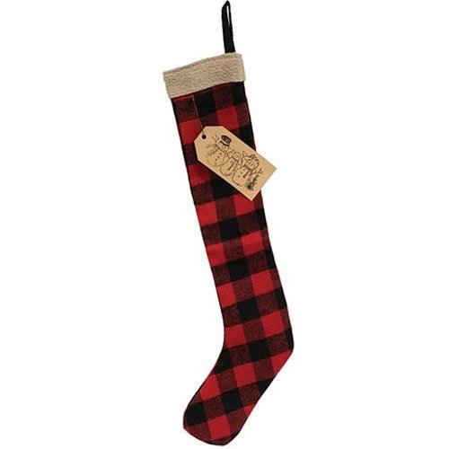 Red & Black Check Stocking 20 - The Fox Decor