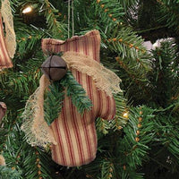 Ticking Stripe Mitten Ornament - The Fox Decor