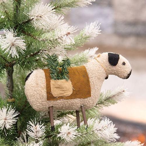 Sheep with Pine Christmas Ornament - The Fox Decor