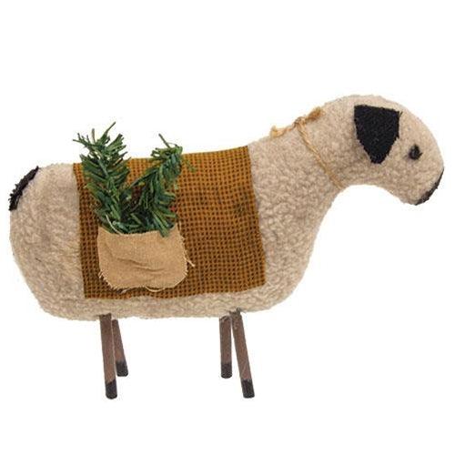 Sheep with Pine Christmas Ornament - The Fox Decor