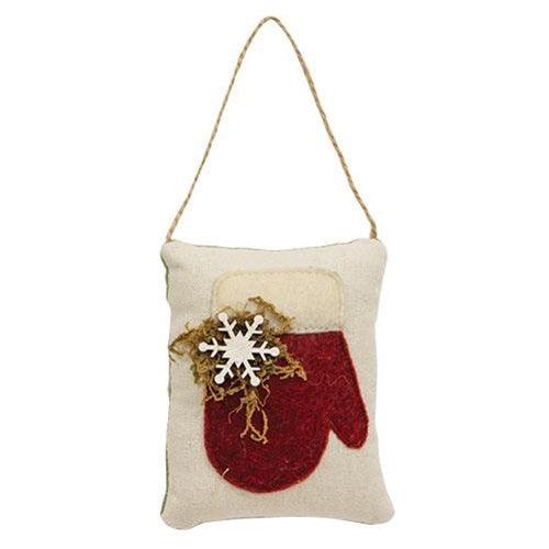 Mitten Snowflake Pillow Ornament - The Fox Decor