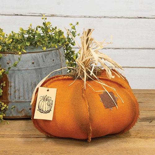 Orange Burlap Patches Pumpkin 15 - The Fox Decor