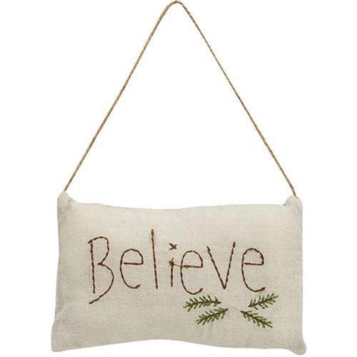 Believe Pillow Ornament - The Fox Decor