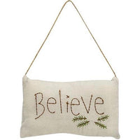 Believe Pillow Ornament - The Fox Decor