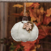 Thumbnail for Cream Fall Pumpkin Felt Ornament
