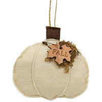 Cream Fall Pumpkin Felt Ornament - The Fox Decor