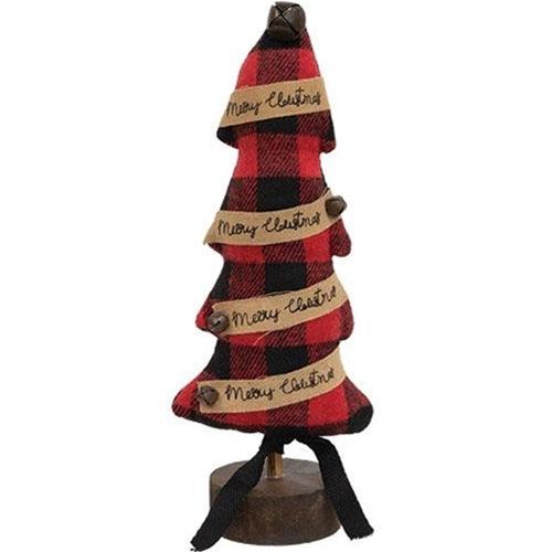 Merry Christmas Buffalo Check Fabric Tree