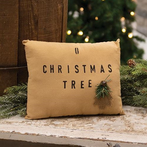 O Christmas Tree Primitive Pillow