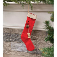 Thumbnail for Merry Christmas Red Fabric Stocking Ornament
