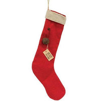 Thumbnail for Merry Christmas Red Fabric Stocking Ornament - The Fox Decor