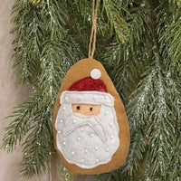 Thumbnail for Beaded Santa Fabric Ornament