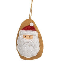 Thumbnail for Beaded Santa Fabric Ornament